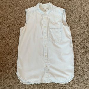 Madewell Sleeveless Chambray Shirt Size XS